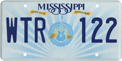 MS license plate WTR122