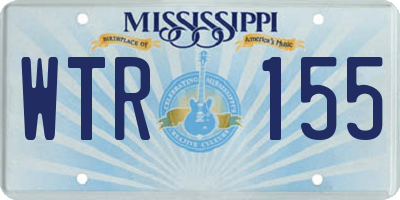 MS license plate WTR155