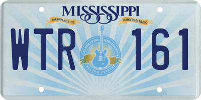 MS license plate WTR161