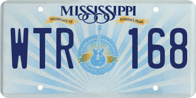 MS license plate WTR168