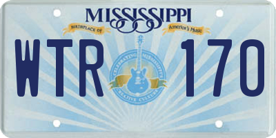 MS license plate WTR170