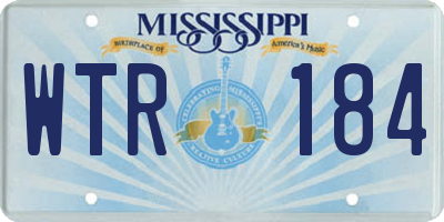 MS license plate WTR184