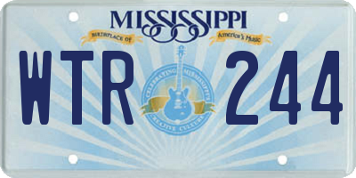 MS license plate WTR244