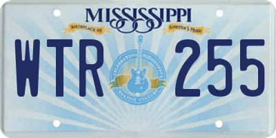MS license plate WTR255