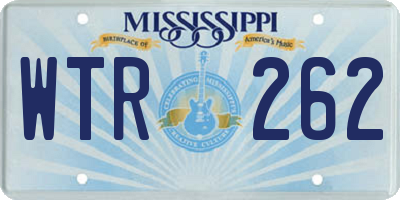MS license plate WTR262
