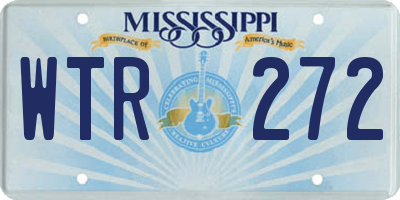MS license plate WTR272
