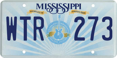 MS license plate WTR273