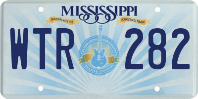 MS license plate WTR282