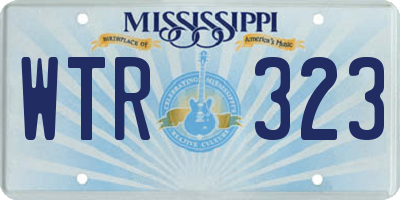 MS license plate WTR323