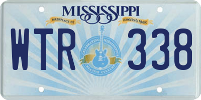 MS license plate WTR338