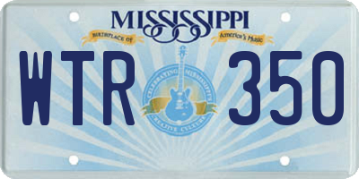 MS license plate WTR350