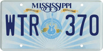 MS license plate WTR370