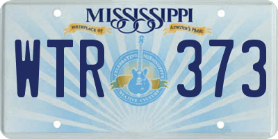 MS license plate WTR373