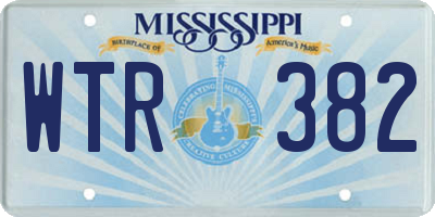 MS license plate WTR382
