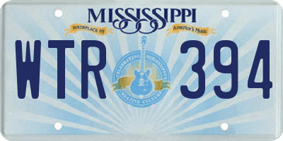 MS license plate WTR394