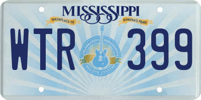 MS license plate WTR399