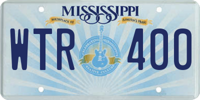MS license plate WTR400
