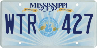 MS license plate WTR427