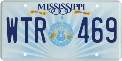 MS license plate WTR469