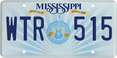 MS license plate WTR515