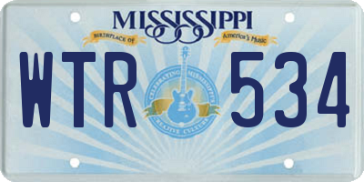 MS license plate WTR534