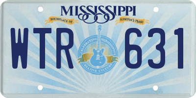 MS license plate WTR631