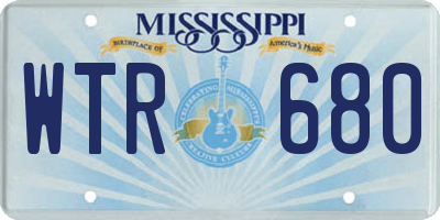 MS license plate WTR680