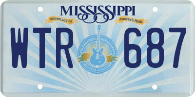 MS license plate WTR687