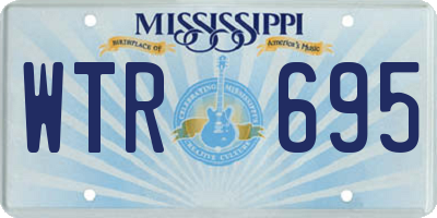 MS license plate WTR695