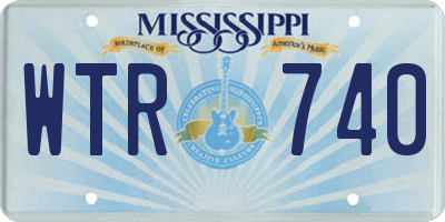 MS license plate WTR740