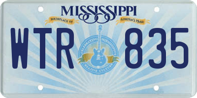 MS license plate WTR835