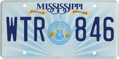 MS license plate WTR846