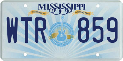 MS license plate WTR859