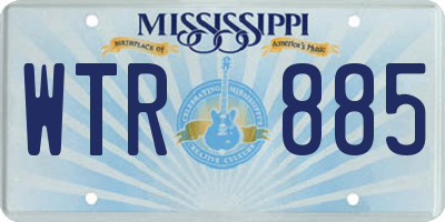 MS license plate WTR885