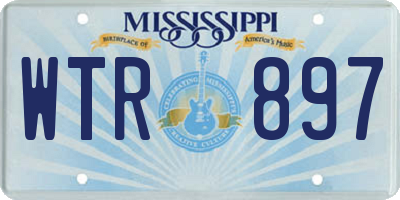 MS license plate WTR897