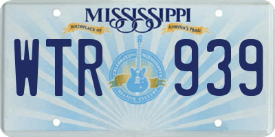 MS license plate WTR939