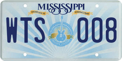 MS license plate WTS008