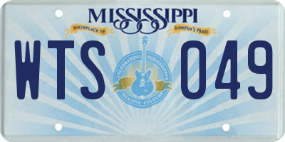 MS license plate WTS049