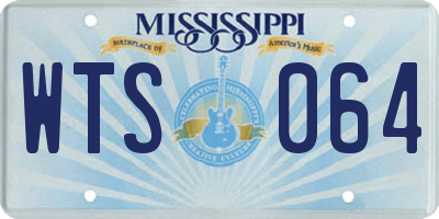 MS license plate WTS064
