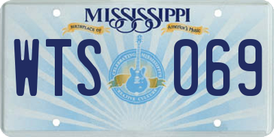 MS license plate WTS069