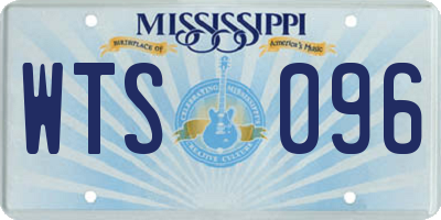 MS license plate WTS096