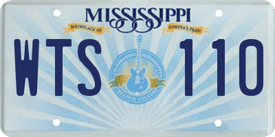 MS license plate WTS110