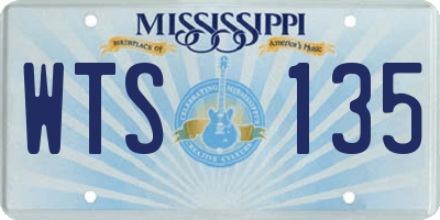 MS license plate WTS135