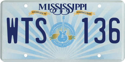 MS license plate WTS136