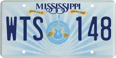 MS license plate WTS148