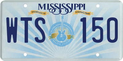 MS license plate WTS150