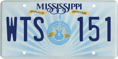 MS license plate WTS151