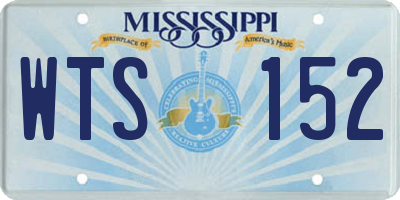 MS license plate WTS152
