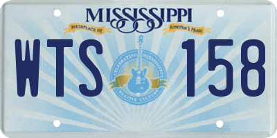 MS license plate WTS158