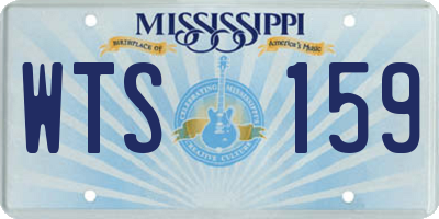 MS license plate WTS159